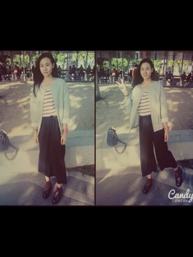 「アイテム（アナログ腕時計、ピンク系）」を使った、Amy張可兒Mai:)さん（レディース・157cm）の春コーディネート