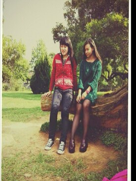 「アイテム（アナログ腕時計、ピンク系）」を使った、Amy張可兒Mai:)さん（レディース・157cm）の春コーディネート