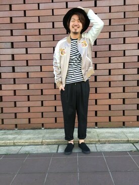 「Right-on（ライトオン）のアイテム（ブルゾン）」を使った、Right-on 本社スタッフさん（メンズ・170cm）の冬コーディネート