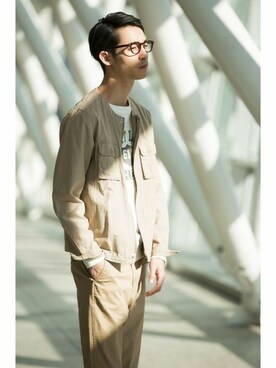 「Right-on（ライトオン）のアイテム（チノパンツ）」を使った、Right-on 本社スタッフさん（メンズ・185cm）の冬コーディネート