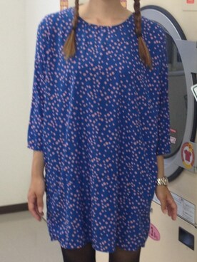 「アイテム（ワンピース、ブルー系）」を使った、海苔巻さん（レディース・50cm）の夏コーディネート