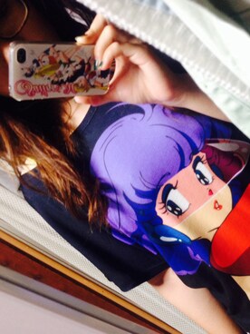 「galaxxxy（ギャラクシー）のアイテム（Tシャツ/カットソー、ブラック系）」を使った、海苔巻さん（レディース・50cm）の夏コーディネート