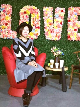 「showroom」｜卓小咪mimiさん（レディース・162cm）の冬コーディネート