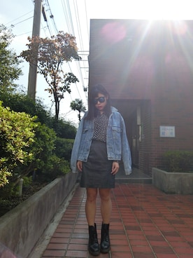 「UNIQLO（ユニクロ）のアイテム（シャツ/ブラウス、ブラック系）」を使った、Mayumiさん（レディース・158cm）の秋コーディネート