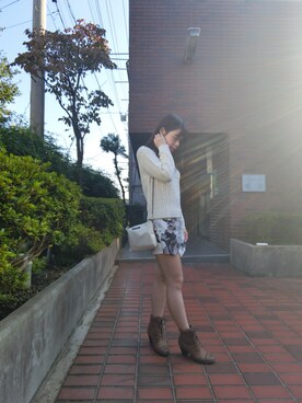 「Born（ボーン）のアイテム（シューズ）」を使った、Mayumiさん（レディース・158cm）の秋コーディネート