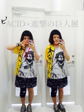 「美術館」｜「アイテム（アクセサリー）」を使った、Apoさん（レディース・159cm）の夏コーディネート