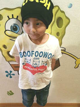 「SISLEY（シスレー）のアイテム（帽子）」を使った、忘羨さん（キッズ・110cm）の春コーディネート