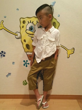 「5歳」｜「アイテム（ビーチサンダル）」を使った、忘羨さん（キッズ・110cm）の夏コーディネート