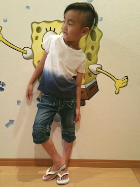 「5歳」｜「アイテム（ビーチサンダル）」を使った、忘羨さん（キッズ・110cm）の夏コーディネート