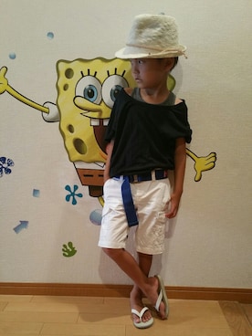 「5歳」｜「アイテム（ビーチサンダル）」を使った、忘羨さん（キッズ・110cm）の夏コーディネート