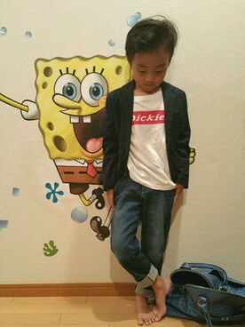 「5歳」｜「アイテム（セットアップ）」を使った、忘羨さん（キッズ・110cm）の秋コーディネート