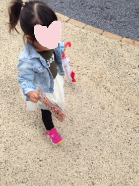 「2歳3ヶ月」｜「アイテム（ワンピース）」を使った、y-さん（キッズ・90cm）の秋コーディネート