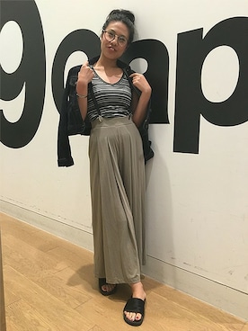 「GAP（ギャップ）のアイテム（ジャケット/アウター）」を使った、AOIさん（レディース・160cm）の夏コーディネート