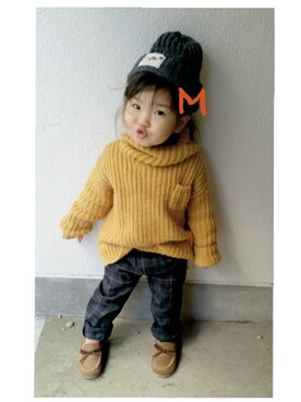 みー🐱さん（キッズ・80cm）の冬コーディネート