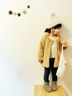 みー🐱さん（キッズ・90cm）の秋コーディネート