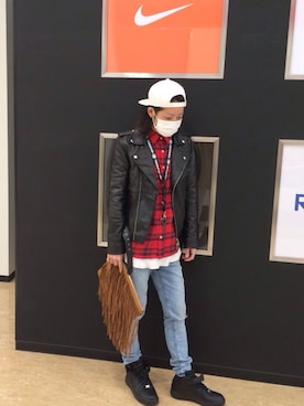 「jouetie（ジュエティ）のアイテム（帽子）」を使った、かずぅやさん（メンズ・165cm）の冬コーディネート