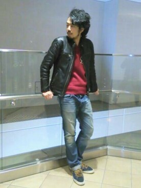 KJさん（メンズ・180cm）の冬コーディネート