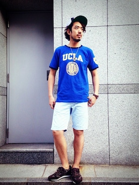 「ジャパンブルー」｜KJさん（メンズ・180cm）の夏コーディネート