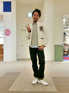 「USAコットン」｜KJさん（メンズ・181cm）の冬コーディネート