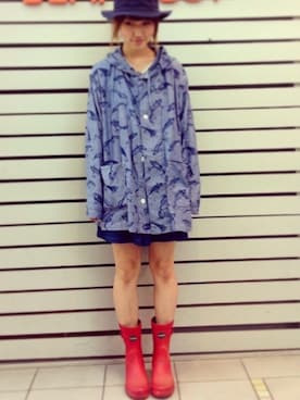 「red」｜「アイテム（ブルゾン）」を使った、ウエノさん（レディース・162cm）の春コーディネート