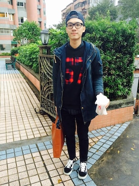 「Life8（ライフエイト）のアイテム（ジャケット/アウター）」を使った、Johnny さん（メンズ・176cm）の冬コーディネート