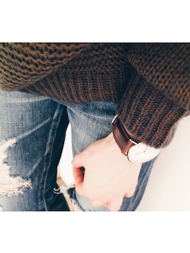 「Daniel Wellington」｜NAOさん（レディース・161cm）の冬コーディネート