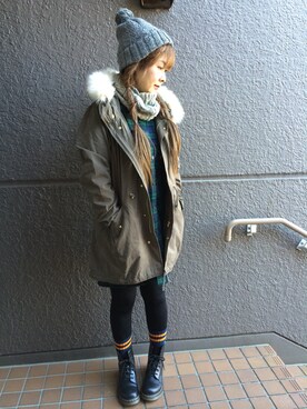 「LEPSIM（レプシィム）のアイテム（モッズコート）」を使った、comakeiさん（レディース・166cm）の秋コーディネート