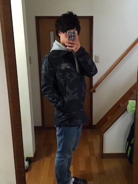 「nike sb 」｜「アイテム（ナイロンジャケット）」を使った、yamagu!さん（メンズ・175cm）の冬コーディネート
