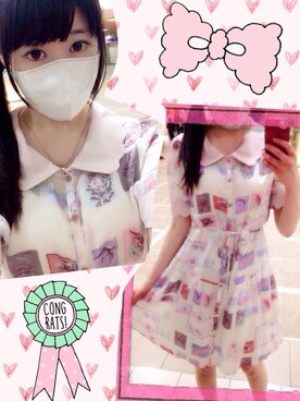 「MILK（ミルク）のアイテム（ワンピース、ホワイト系）」を使った、まりあさんの春コーディネート