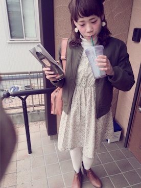 「お買い物」｜「アイテム（ブーツ）」を使った、らむさん（レディース・158cm）の春コーディネート