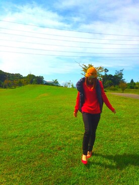 「CLOSE-UP（クローズアップ）のアイテム（帽子）」を使った、su.comさん（レディース・155cm）の春コーディネート