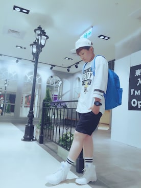 「Hater snapback（ヘイタースナップバック）のアイテム」を使った、L.Tさん（レディース・163cm）の夏コーディネート