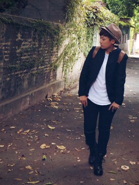 「SWATCH（スウォッチ）のアイテム（リング、シルバー系）」を使った、L.Tさんの秋コーディネート