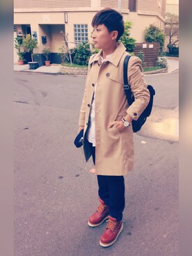 「Daniel Wellington（ダニエルウェリントン）のアイテム（アナログ腕時計、ブラック系）」を使った、L.Tさんの秋コーディネート