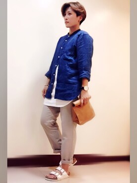 「Daniel Wellington（ダニエルウェリントン）のアイテム（腕時計、ブラック系）」を使った、L.Tさんの夏コーディネート