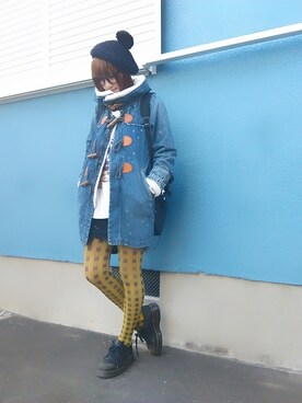 「RNA」｜「アイテム（ダッフルコート）」を使った、あゆみっくすさん（レディース・167cm）の冬コーディネート