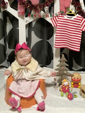 「JILL STUART（ジルスチュアート）のアイテム（オールインワン・サロペット）」を使った、yuaさん（キッズ・60cm）の冬コーディネート
