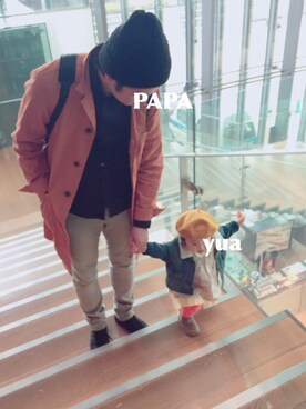 「ミナペルホネン」｜「アイテム（その他）」を使った、yuaさん（キッズ・70cm）の冬コーディネート