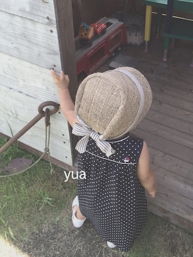 「2歳3ヶ月」｜「アイテム（ワンピース）」を使った、yuaさん（キッズ・80cm）の夏コーディネート