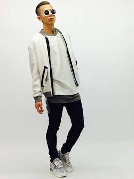 「alexanderwang（アレキサンダーワン）のアイテム（ブルゾン）」を使った、HALO TOKYOさん（メンズ・178cm）の春コーディネート