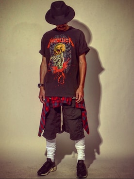 「Parts of Four（バーツオブフォー）のアイテム」を使った、HALO TOKYOさん（メンズ・178cm）の夏コーディネート