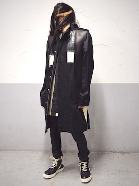 「Rick Owens（リックオウエンス）のアイテム（その他アウター）」を使った、HALO TOKYOさん（メンズ・178cm）の秋コーディネート