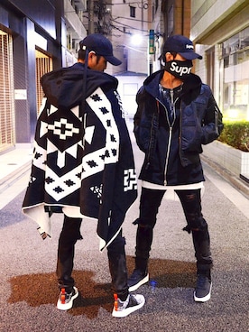 「MARCELO BURLON（マルセロ・バーロン）のアイテム（ジャケット/アウター）」を使った、HALO TOKYOさん（メンズ・178cm）の秋コーディネート