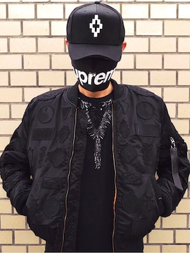 「MARCELO BURLON（マルセロ・バーロン）のアイテム（ジャケット/アウター）」を使った、HALO TOKYOさん（メンズ・178cm）の秋コーディネート