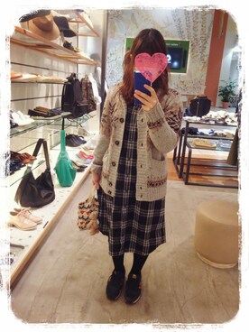 「アイテム（シャツワンピース）」を使った、こたえさん（レディース・147cm）の春コーディネート