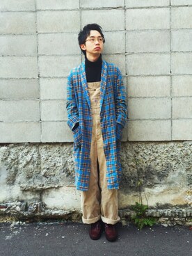 「ガウン」｜「アイテム（オールインワン・サロペット）」を使った、まさひろさん（メンズ・171cm）の春コーディネート