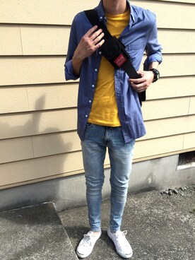 「CONVERSE（コンバース）のCONVERSE コンバース ジャック パーセル / JACK PURCEL（スニーカー）」を使った、taiさん（メンズ・178cm）の夏コーディネート