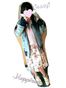 「NMB48」｜りえっしーさん（レディース・154cm）の春コーディネート
