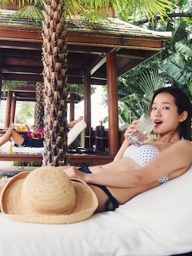 「Ravijour（ラヴィジュール）のアイテム」を使った、猪鼻ちひろさん（レディース・150cm）の夏コーディネート