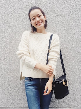 「Grosse Glace（グロッセ・グラッセ）のアイテム」を使った、猪鼻ちひろさん（レディース・150cm）の秋コーディネート